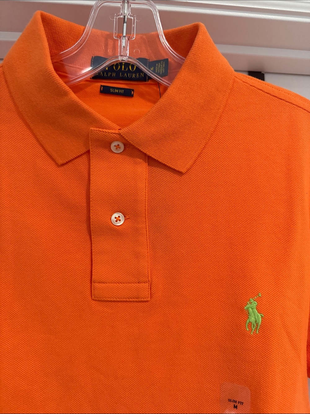 Polo by Ralph Lauren Orange Polo Shirt with Green Pony